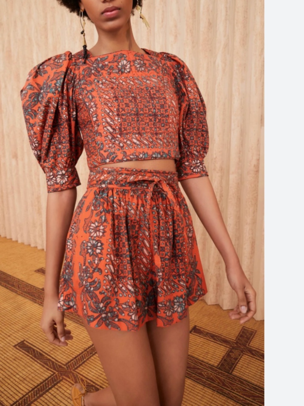 Ulla Johnson sz 10 Nalani shorts clementine bandana floral print - Picture 2 of 6